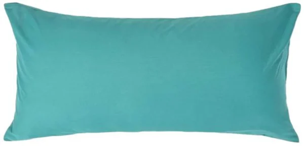 Unyqoos® Ademende kussensloop van Egyptisch katoen met ritssluiting in zeegroen