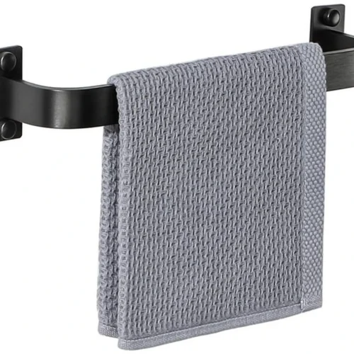 P-87213238977890-20260405184853.webp Unyqoos® Stijlvolle zwarte handdoekhouder 30 cm voor badkamer en keuken