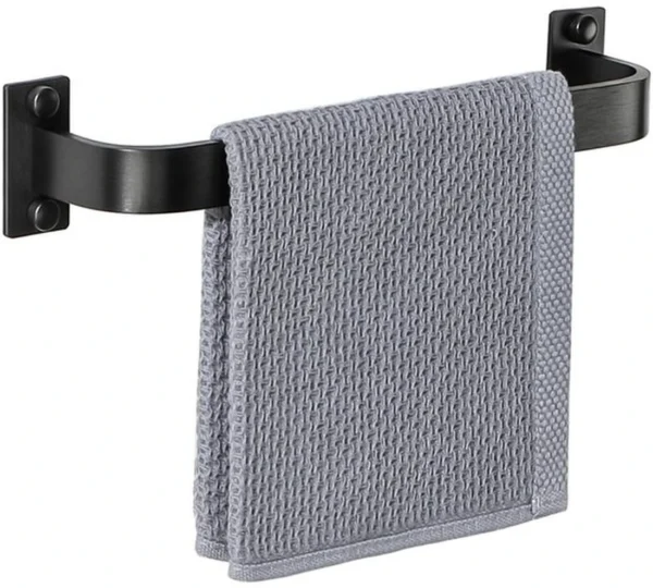 P-87213238977890-20260405184853.webp Unyqoos® Stijlvolle zwarte handdoekhouder 30 cm voor badkamer en keuken