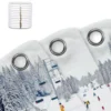 P-87213238980078-20260403113831.webp Unyqoos® Winterse Douchegordijn met Polyester Stof en Haken voor Badkamer