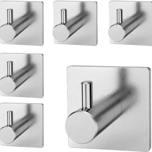 P-87213238983280-20260405184738.webp Unyqoos® Zelfklevende roestvrijstalen handdoekhaken set voor keuken en badkamer