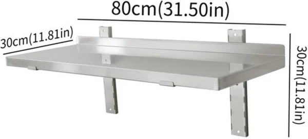 Unyqoos® Elegant en ruim wandrek van roestvrij staal voor diverse toepassingen