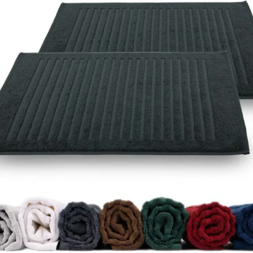 P-87213238999980-20260405142122.webp Unyqoos® Set van Twee Luxe Katoenen Douchematten voor Comfort en Absorptie in de Badkamer