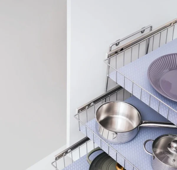 Unyqoos® Uitschuifbaar mandensysteem met drie lagen voor kasten van 40 cm breed