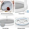 Unyqoos® Dubbeldeks draaiplateau voor keuken en badkamer met veelzijdige opbergruimte