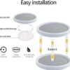 Unyqoos® Dubbeldeks draaiplateau voor keuken en badkamer met veelzijdige opbergruimte