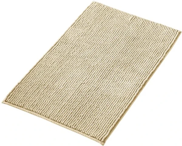 Unyqoos® Superzachte Antislip Badmat Voor Badkamer, Douche En Toilet - 40 x 60 cm, Beige, Chenille Stof