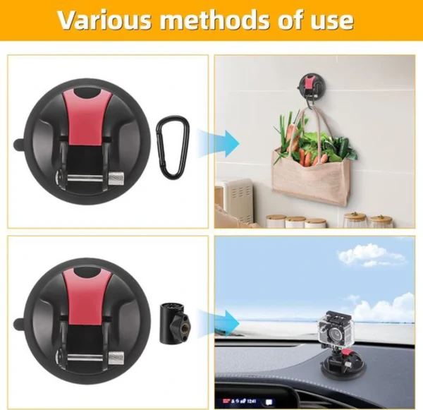 P-87213239090481-20260406121759.webp Unyqoos® Set van vier krachtige zuignappen met haken voor veelzijdig gebruik binnen en buiten