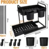 Unyqoos® Multifunctionele Keuken- en Badkamer Organizer met Uittrekbare Lades en Haken voor Optimaal Gebruiksgemak