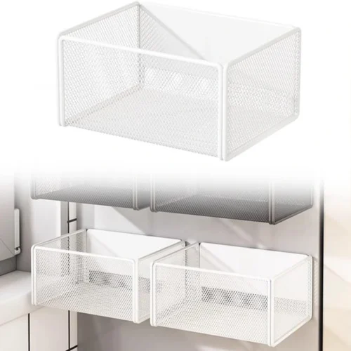 P-87213239117990-20260406102418.webp Unyqoos® Wit magnetisch kruidenrek met veelzijdige opbergmogelijkheden voor huishouden