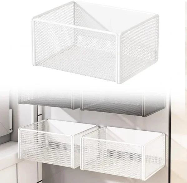P-87213239117990-20260406102418.webp Unyqoos® Wit magnetisch kruidenrek met veelzijdige opbergmogelijkheden voor huishouden
