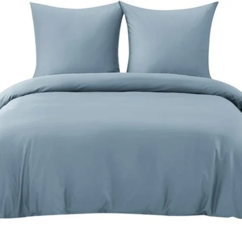 Unyqoos® Katoenen Beddengoedset Grijsblauw 155 x 220 cm met Kussenslopen en Ritssluiting