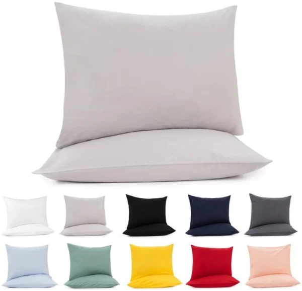 P-87213239136250-20260406113106.webp Unyqoos® Set van 2 Grijze Kussenslopen 40x80 cm van Zacht Jerseykatoen