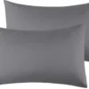 Unyqoos® Kussenslopen Set van 2, Superzachte Microvezel Hoofdkussenslopen, Donkergrijs, 40 x 80 cm, Comfortabel en Onderhoudsvriendelijk