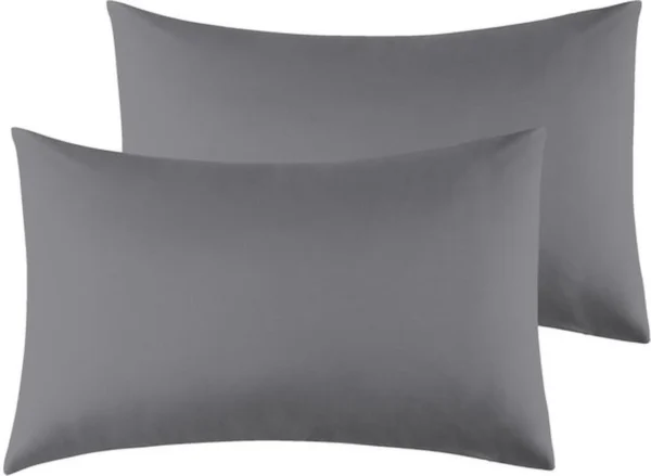 Unyqoos® Kussenslopen Set van 2, Superzachte Microvezel Hoofdkussenslopen, Donkergrijs, 40 x 80 cm, Comfortabel en Onderhoudsvriendelijk