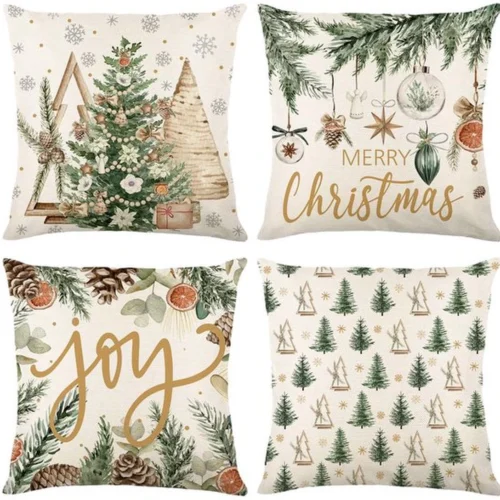 P-87213239160770-20260406112445.webp Unyqoos® Set van 4 decoratieve kussenslopen voor sfeervolle kerstversiering