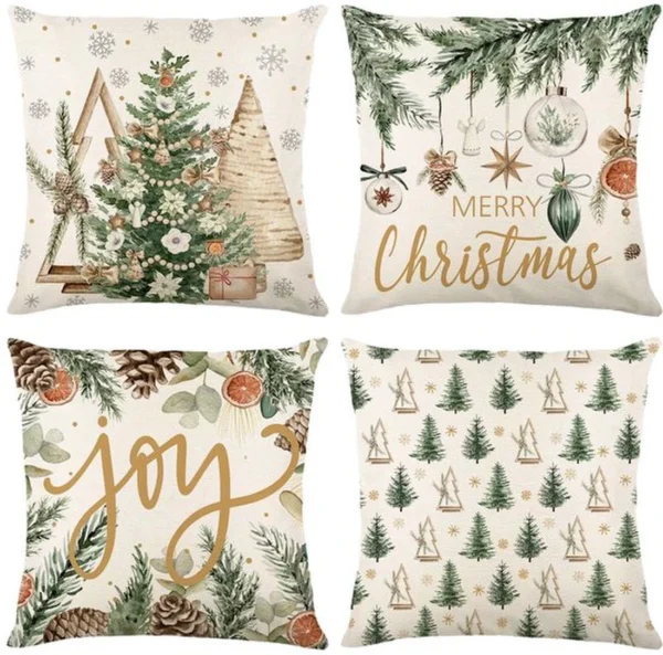P-87213239160770-20260406112445.webp Unyqoos® Set van 4 decoratieve kussenslopen voor sfeervolle kerstversiering