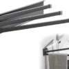 Unyqoos® Wandgemonteerde handdoekhouder met draaibare armen voor keuken en badkamer