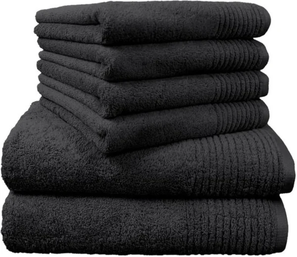 Unyqoos® Zesdelige set van luxe katoenen handdoeken voor een comfortabele badkamerervaring