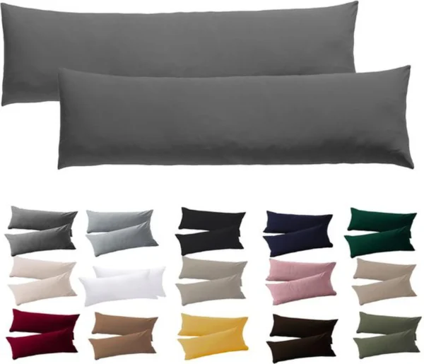 P-87213239199620-20260406113331.webp Unyqoos® Set van 2 antraciet kussenslopen voor zijslaapkussen met ritssluiting