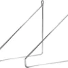 Unyqoos® Stijlvol zwevend wandrek van eikenhout met zilveren metalen dragers