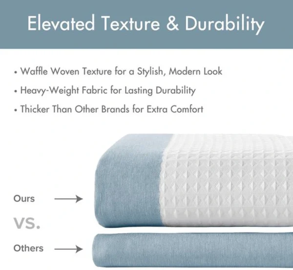 Unyqoos® Blauw stoffen douchegordijn met vochtregulatie en moderne stijl voor badkamer