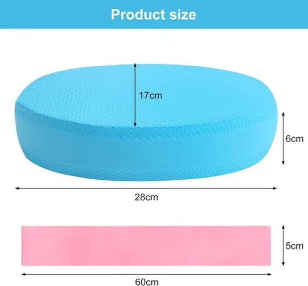 P-87213239227261-20260405103133.webp Unyqoos® Ovale Blauwe Balanspad voor Pilates en Fysiotherapie met Antislip Eigenschappen