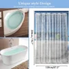 P-87213239242252-20260403114120.webp Unyqoos® Transparant waterdicht douchegordijn met 3D-design en magneten 120x200 cm