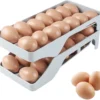 Unyqoos® Dubbele eierdispenser met rolsysteem voor efficiënte opslag in de koelkast