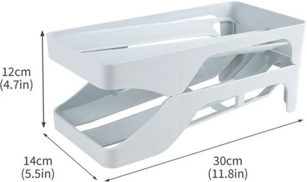 Unyqoos® Dubbele eierdispenser met rolsysteem voor efficiënte opslag in de koelkast