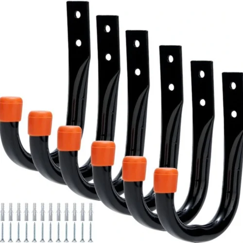 P-87213239268090-20260406115649.webp Unyqoos® Zesdelige set stevige wandhaken voor garage en opslag van gereedschap