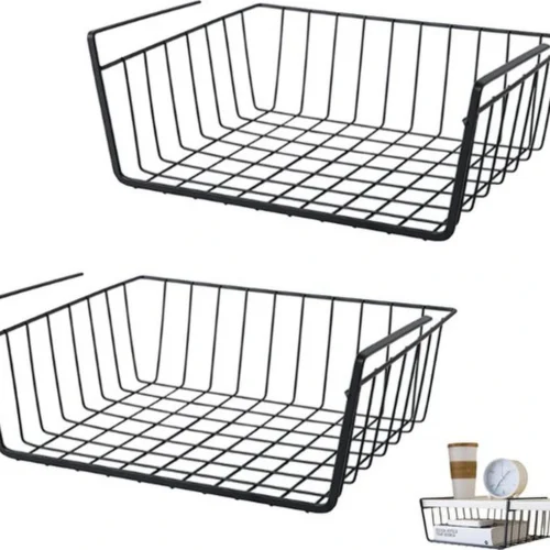 Unyqoos® Metalen Hangmand Organizer voor Onderkast en Rek met 2 Stuks voor Keuken en Badkamer