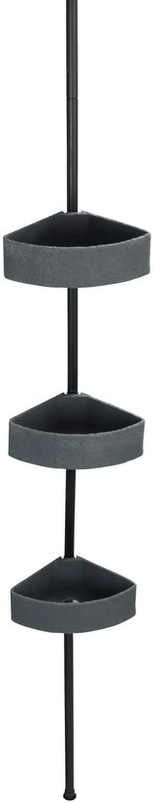 P-87213239318100-20260405174243.webp Unyqoos® Uittrekbaar roestvrijstalen hoekrek met natuursteenlook manden voor badkamer