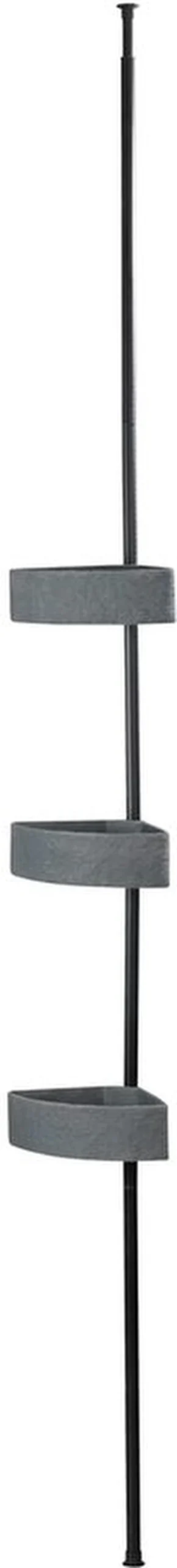 P-87213239318105-20260405174257.webp Unyqoos® Uittrekbaar roestvrijstalen hoekrek met natuursteenlook manden voor badkamer