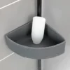 P-87213239318109-20260405174309.webp Unyqoos® Uittrekbaar roestvrijstalen hoekrek met natuursteenlook manden voor badkamer