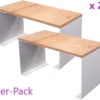 Unyqoos® Witte Keuken Plank Organizer Set Voor Geordende en Stijlvolle Ruimtes