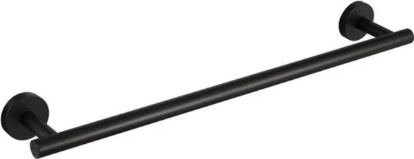 Unyqoos® Moderne Zwarte Handdoekhouder van 50 cm met Roestvrij Stalen Wandmontage en Schroefbevestiging
