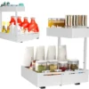 Unyqoos® Uittrekbare en verstelbare organizer voor onder de wastafel voor keuken en badkamer