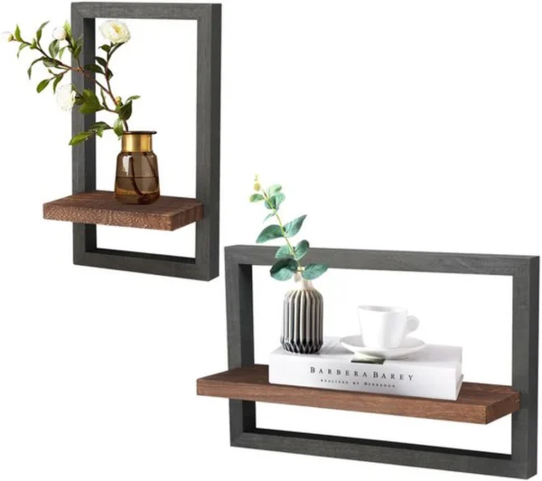 P-87213239362110-20260406082226.webp Unyqoos® Set van twee houten zwevende wandplanken voor diverse ruimtes en toepassingen