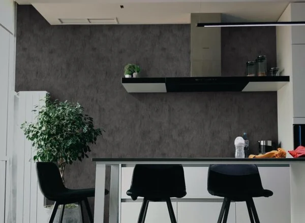 Unyqoos® Donkergrijs Zelfklevend Behang met Betonlook voor Meubels en Wanden, 40 x 300 cm
