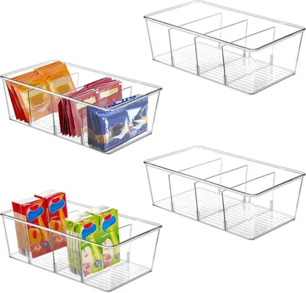Unyqoos® Stapelbare keukenorganizers met uitneembare vakken voor optimale keukenindeling