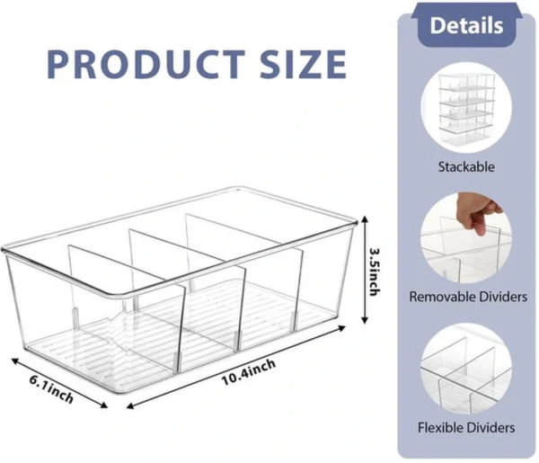 Unyqoos® Stapelbare keukenorganizers met uitneembare vakken voor optimale keukenindeling