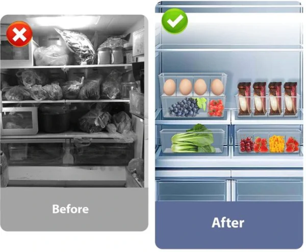 Unyqoos® Stapelbare keukenorganizers met uitneembare vakken voor optimale keukenindeling