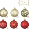 Unyqoos® Luxe set van 20 rode en gouden kerstballen voor sfeervolle kerstdecoratie
