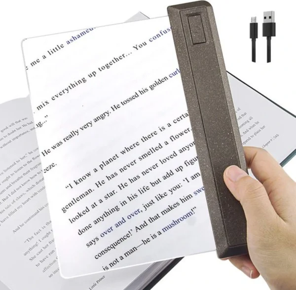 Unyqoos® Handzaam oplaadbaar vergrootglas met LED-licht voor comfortabel lezen