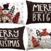 P-87213239423110-20260406111657.webp Unyqoos® Set van vier feestelijke kussenslopen met kerstmotief voor sfeervolle decoratie