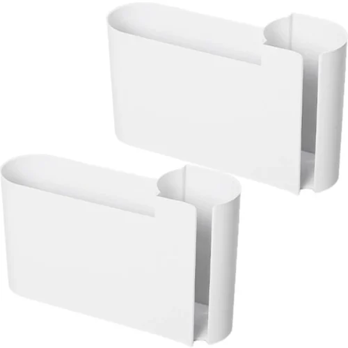 P-87213239433560-20260406083401.webp Unyqoos® Set van twee witte wandorganizers voor keuken en badkamer