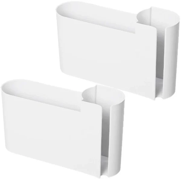 P-87213239433560-20260406083401.webp Unyqoos® Set van twee witte wandorganizers voor keuken en badkamer