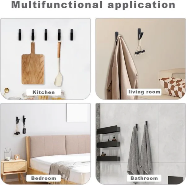 P-87213239436462-20260406120304.webp Unyqoos® Set van 6 stijlvolle muurhaken voor diverse ruimtes in huis