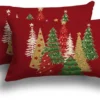 P-87213239440010-20260406111553.webp Unyqoos® Set van 2 decoratieve kussenhoezen voor kerst in linnen stijl, 30 x 50 cm